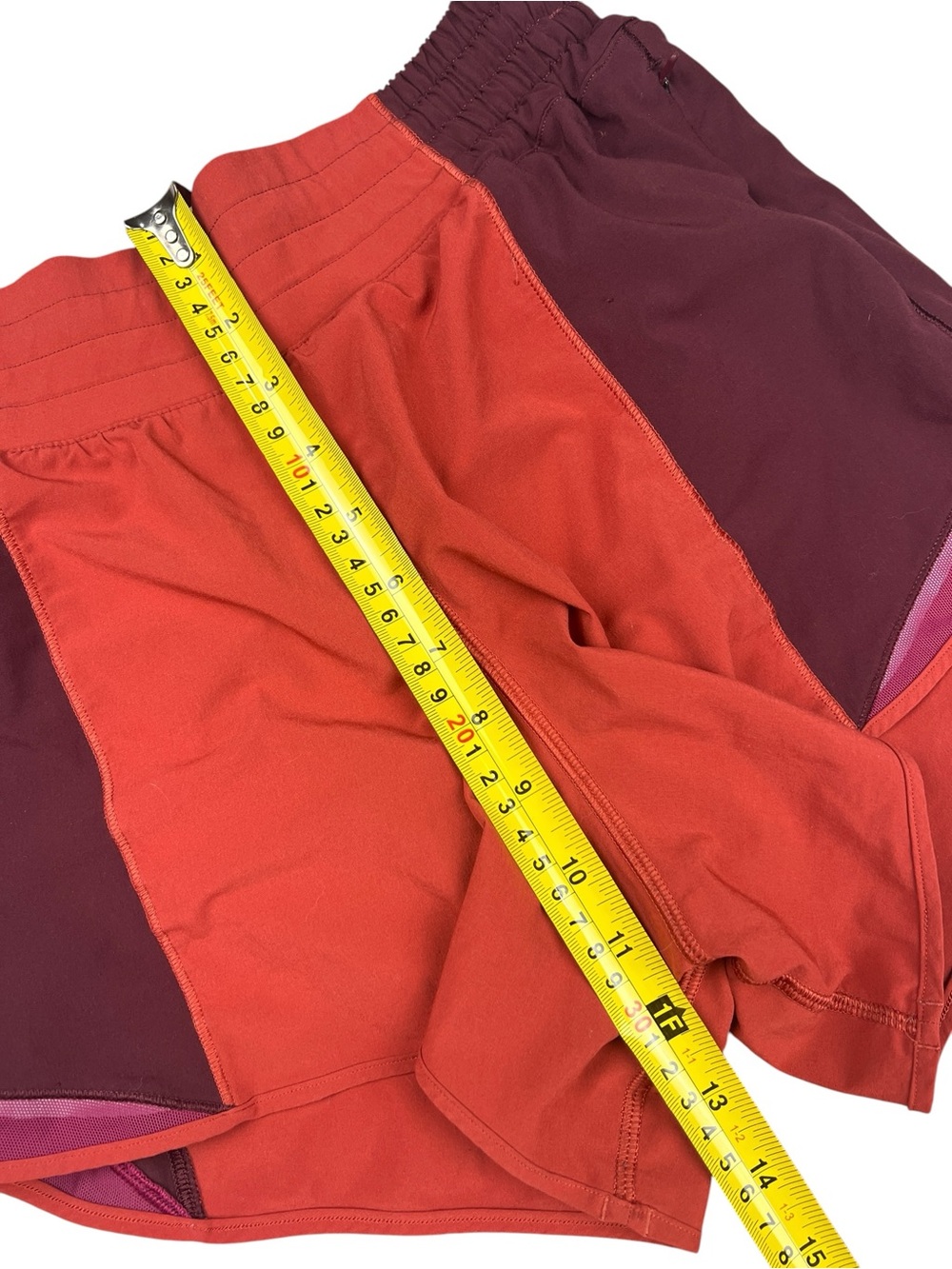 Lululemon Hotty Hot Short Women’s 4 Red Merlot Colorblock Athletic Running Lined - Picture 11 of 12